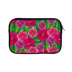 Background-cute-flowers-fuchsia-with-leaves Apple Ipad Mini Zipper Cases by Pakemis