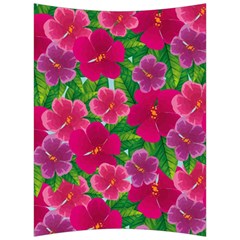 Background-cute-flowers-fuchsia-with-leaves Back Support Cushion by Pakemis