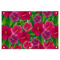 Background-cute-flowers-fuchsia-with-leaves Banner And Sign 6  X 4 