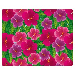 Background-cute-flowers-fuchsia-with-leaves Flano Blanket (medium)