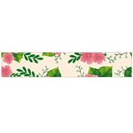 Cute-pink-flowers-with-leaves-pattern Large Flano Scarf  Front