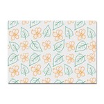 Hand-drawn-cute-flowers-with-leaves-pattern Sticker A4 (10 pack) Front