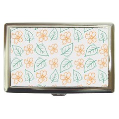 Hand-drawn-cute-flowers-with-leaves-pattern Cigarette Money Case by Pakemis