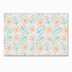 Hand-drawn-cute-flowers-with-leaves-pattern Postcard 4 x 6  (Pkg of 10)