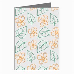 Hand-drawn-cute-flowers-with-leaves-pattern Greeting Cards (pkg Of 8) by Pakemis