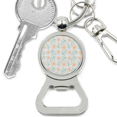 Hand-drawn-cute-flowers-with-leaves-pattern Bottle Opener Key Chain