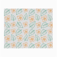 Hand-drawn-cute-flowers-with-leaves-pattern Small Glasses Cloth (2 Sides)