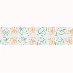 Hand-drawn-cute-flowers-with-leaves-pattern Large Bar Mat