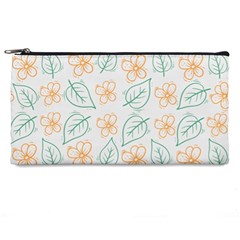 Hand-drawn-cute-flowers-with-leaves-pattern Pencil Case