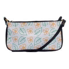 Hand-drawn-cute-flowers-with-leaves-pattern Shoulder Clutch Bag