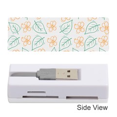 Hand-drawn-cute-flowers-with-leaves-pattern Memory Card Reader (Stick)