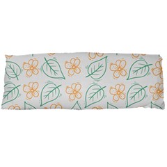 Hand-drawn-cute-flowers-with-leaves-pattern Body Pillow Case Dakimakura (Two Sides)