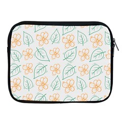 Hand-drawn-cute-flowers-with-leaves-pattern Apple iPad 2/3/4 Zipper Cases