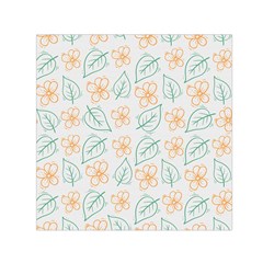 Hand-drawn-cute-flowers-with-leaves-pattern Square Satin Scarf (30  x 30 )