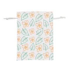 Hand-drawn-cute-flowers-with-leaves-pattern Lightweight Drawstring Pouch (S)