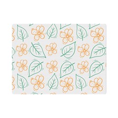 Hand-drawn-cute-flowers-with-leaves-pattern Flano Blanket (mini)