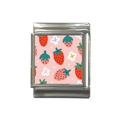 Strawberry-seamless-pattern Italian Charm (13mm)