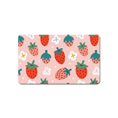 Strawberry-seamless-pattern Magnet (name Card) by Pakemis