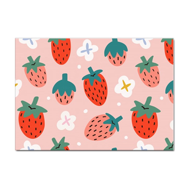 Strawberry-seamless-pattern Sticker A4 (100 pack)