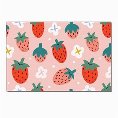 Strawberry-seamless-pattern Postcard 4 x 6  (pkg Of 10)