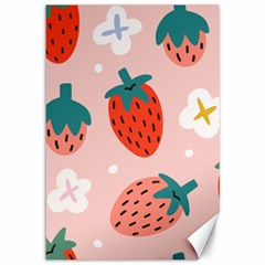 Strawberry-seamless-pattern Canvas 12  X 18  by Pakemis