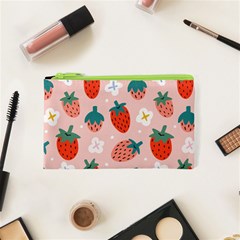 Strawberry-seamless-pattern Cosmetic Bag (xs) by Pakemis