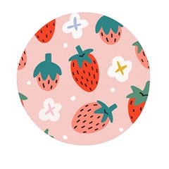 Strawberry-seamless-pattern Mini Round Pill Box (pack Of 3)