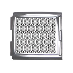 Halftone-tech-hexagons-seamless-pattern Mega Link Italian Charm (18mm)