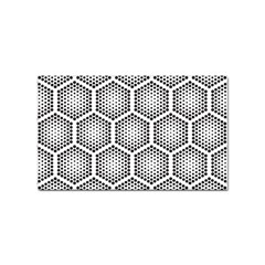 Halftone-tech-hexagons-seamless-pattern Sticker (rectangular)