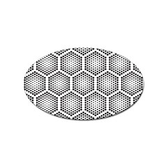 Halftone-tech-hexagons-seamless-pattern Sticker Oval (10 Pack)