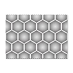 Halftone-tech-hexagons-seamless-pattern Sticker A4 (10 Pack) by Pakemis