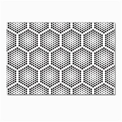 Halftone-tech-hexagons-seamless-pattern Postcards 5  X 7  (pkg Of 10)