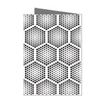 Halftone-tech-hexagons-seamless-pattern Mini Greeting Cards (Pkg of 8) Left