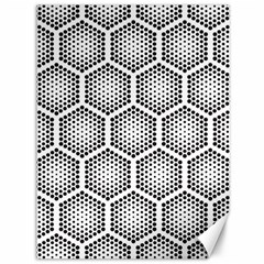 Halftone-tech-hexagons-seamless-pattern Canvas 36  X 48  by Pakemis