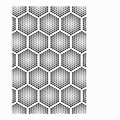 Halftone-tech-hexagons-seamless-pattern Small Garden Flag (two Sides) by Pakemis