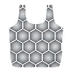 Halftone-tech-hexagons-seamless-pattern Full Print Recycle Bag (l) by Pakemis