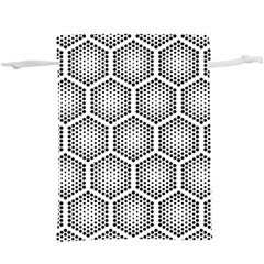 Halftone-tech-hexagons-seamless-pattern Lightweight Drawstring Pouch (xl) by Pakemis