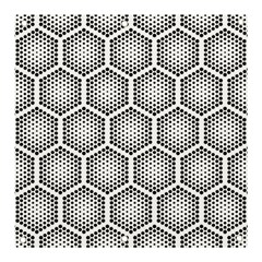 Halftone-tech-hexagons-seamless-pattern Banner And Sign 3  X 3 