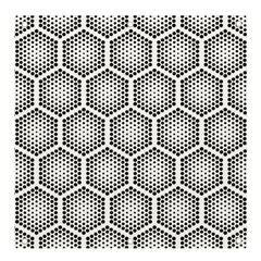 Halftone-tech-hexagons-seamless-pattern Banner And Sign 4  X 4  by Pakemis