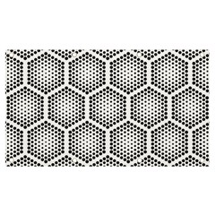 Halftone-tech-hexagons-seamless-pattern Banner And Sign 7  X 4  by Pakemis