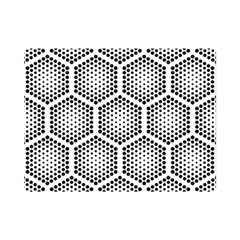 Halftone-tech-hexagons-seamless-pattern Flano Blanket (mini) by Pakemis