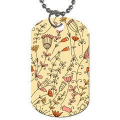 Seamless-pattern-with-different-flowers Dog Tag (One Side)