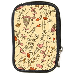 Seamless-pattern-with-different-flowers Compact Camera Leather Case