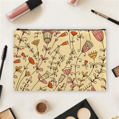 Seamless-pattern-with-different-flowers Cosmetic Bag (Large)