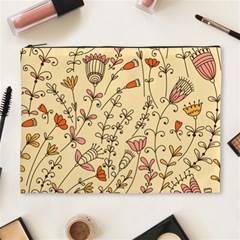 Seamless-pattern-with-different-flowers Cosmetic Bag (XL)