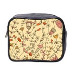 Seamless-pattern-with-different-flowers Mini Toiletries Bag (Two Sides) Front