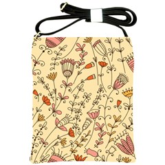 Seamless-pattern-with-different-flowers Shoulder Sling Bag