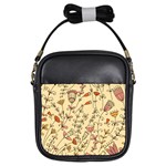 Seamless-pattern-with-different-flowers Girls Sling Bag Front