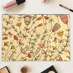 Seamless-pattern-with-different-flowers Cosmetic Bag (XXL)