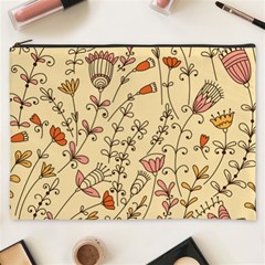 Seamless-pattern-with-different-flowers Cosmetic Bag (XXXL)